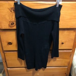 89th madison black off shoulder top